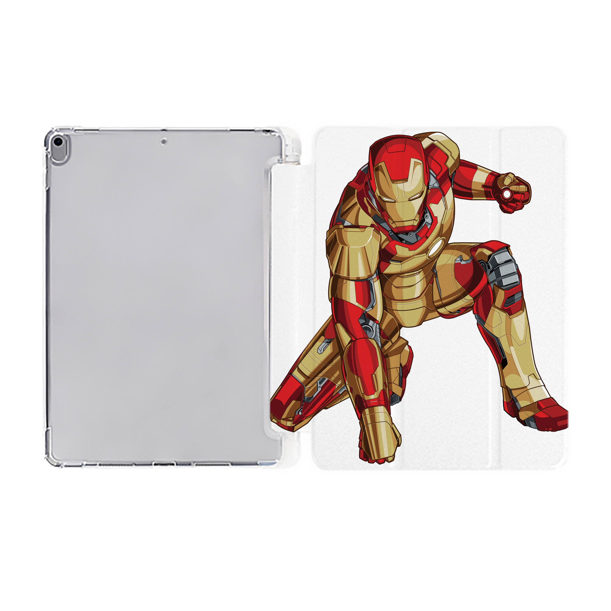（画像用） アベンジャーズ The Avengers IPad ケース ペン収納付き 三つ折りスタンド PUレザー×シリコン 対応機種9.5/10.5/10.9インチ